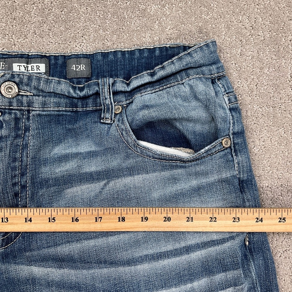 BKE Tyler Jeans Mens 42R Blue Whisker Straight Leg Y2K Rock Casual Stretch Denim - Picture 6 of 12
